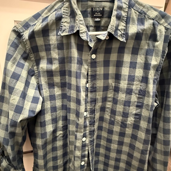 J. Crew Other - J. Crew Men's Navy and Gray Plaid Shirt Slim Untucked